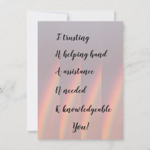 Danke Prism Flat Grußkarte