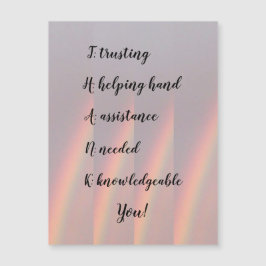 Danke Prism Magnetic Grußkarte Magnetkarte