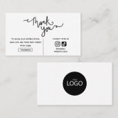 Danke Promo-Code 2025 Social Media Ihr Logo Visitenkarte (Vorne/Hinten)