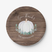 Danke Pumpkin Erntedank Pappteller (Vorderseite)