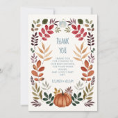 Danke Pumpkin Fall Baby Dusche (Vorderseite)