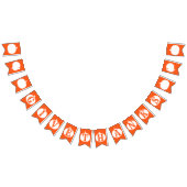 Danke Pumpkin Orange Gemustert Erntedank Wimpelkette (Alle)