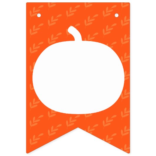 Danke Pumpkin Orange Gemustert Erntedank Wimpelkette (Erste Fahne)