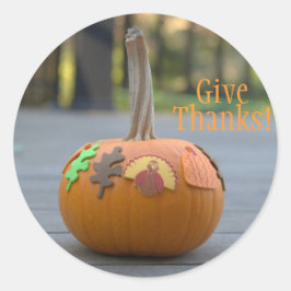 Danke Pumpkin Türkei Erntedank Stickers