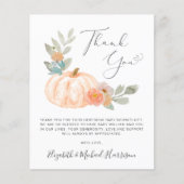Danke Pumpkin Watercolor Baby Showcard (Vorderseite)