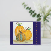 Danke - Pumpkins Feiertagspostkarte (Stehend Vorderseite)