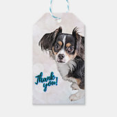 Danke, Puppy Gift Tag Geschenkanhänger (Vorderseite)