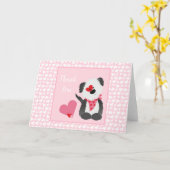 Danke Puppy Heart Pattern Pink White Karte (Gelbe Blume)