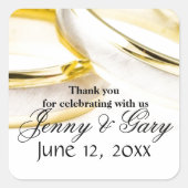 Danke Quadratischer Aufkleber (Vorderseite)