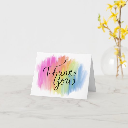 Danke Rainbow Gefärbte Krawatte Blank Interior Karte (Gelbe Blume)