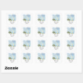 *~* DANKE Rainbow Mountain Tree AR11 Quadratischer Aufkleber (Blatt)