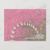 Danke Rasberry Hearts Postkarte (Rückseite)