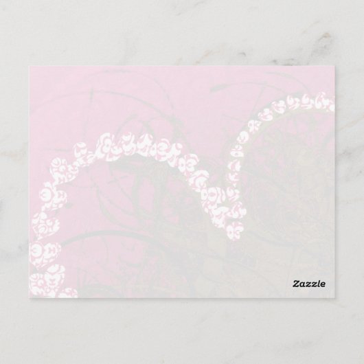 Danke Rasberry Hearts Postkarte (Rückseite)