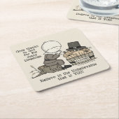 Danke Rechteckiger Pappuntersetzer (angewinkelt)