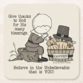 Danke Rechteckiger Pappuntersetzer (Vorderseite)