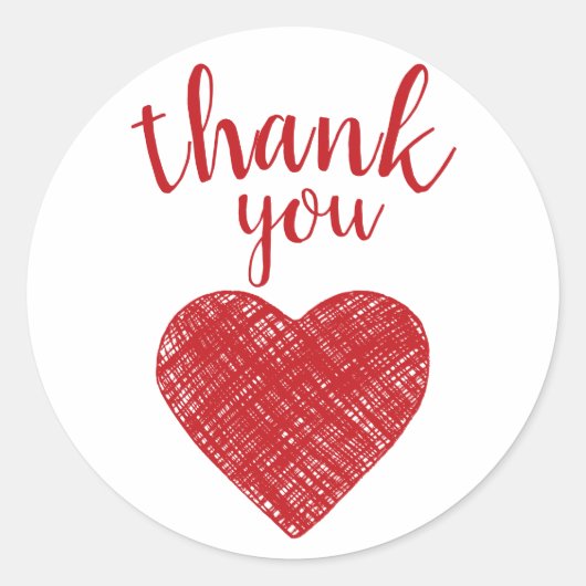Danke, Red heart Liebe Redewendungen Runder Aufkleber (Vorderseite)