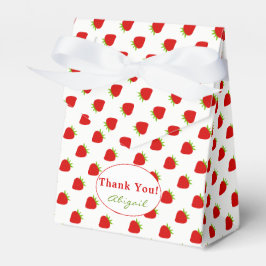 Danke | Red Strawberry Pattern Zelt Fevor Box Geschenkschachtel