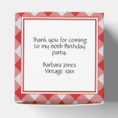 "Danke", Red/White Gingham Karos Pattern Geschenkschachtel (Oben)