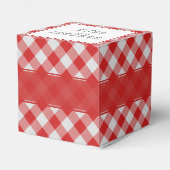 "Danke", Red/White Gingham Karos Pattern Geschenkschachtel (Rückseite)