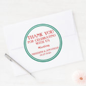 Danke, Red White Green Wedding Stickers (Umschlag)