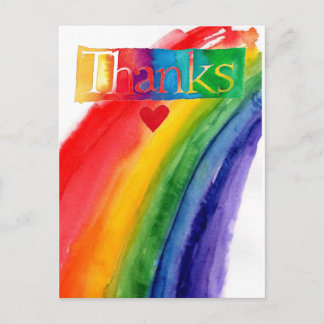 Danke Regenbogen Postkarte