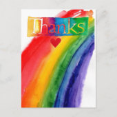 Danke Regenbogen Postkarte (Vorderseite)