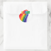 Danke Regenbogenaufkleber Runder Aufkleber (Tasche)