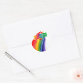 Danke Regenbogenaufkleber Runder Aufkleber (Umschlag)