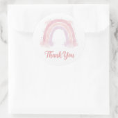 Danke, Regenbogenaufkleber Runder Aufkleber (Tasche)