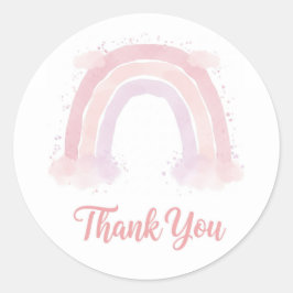 Danke, Regenbogenaufkleber Runder Aufkleber