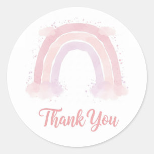 Danke, Regenbogenaufkleber Runder Aufkleber