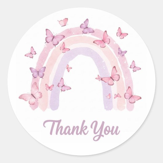 Danke, Regenbogenaufkleber Runder Aufkleber (Vorderseite)