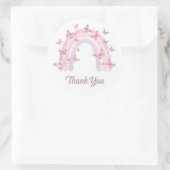 Danke, Regenbogenaufkleber Runder Aufkleber (Tasche)