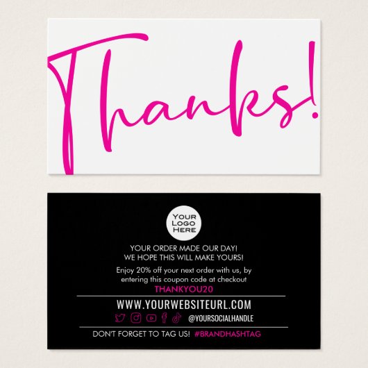 Danke! Relaxte moderne Kundendiskontierung (Vorne & Hinten)