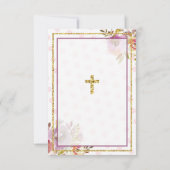 Danke religiöse heilige Querblumengoldkarten (Rückseite)