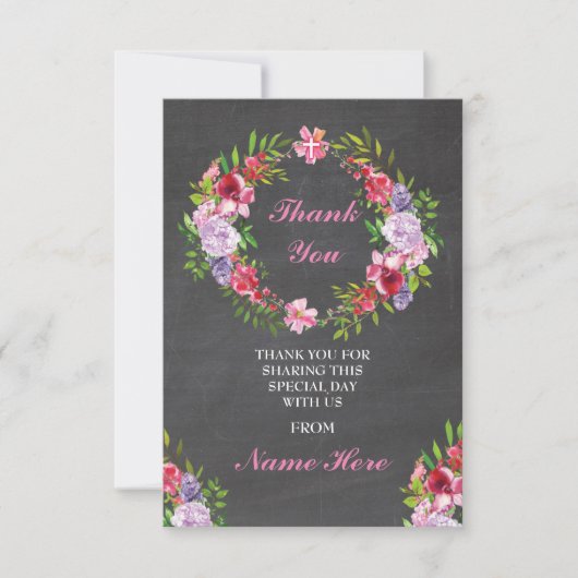 Danke religiöses Kranz-Kreuz-heilige mit (Vorderseite)