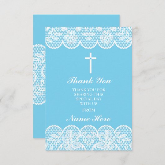 Danke religiöses Spitze-Kreuz-heilige mit (Vorne/Hinten)