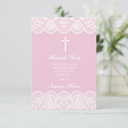 Danke religiöses Spitze-Kreuz-heilige mit (Stehend Vorderseite)