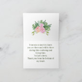 Danke, Respiratorischer Therapeut, Hübsche Rose Dankeskarte (Innenseite)