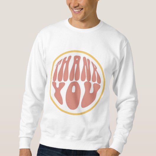 Danke Retro Groovy Sweatshirt (Vorderseite)