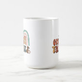 Danke Retro Rainbow Erntedank Kaffeetasse (Mittel)