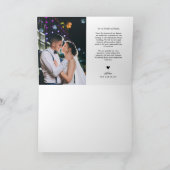 Danke Retro-Text Foto Hochzeit (Innenseite)