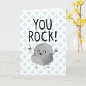 Danke Rock lustige kawaii Dank Betreuer Karte (Gelbe Blume)