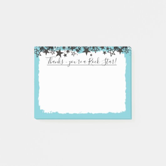 Danke Rockstarangestellt-Anerkennungspost-it Post-it Klebezettel (Vorderseite)