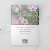 Danke - rosa hölzerner Sauerampfer-Gruß-Karte (Innenseite)