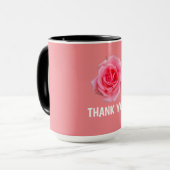 Danke Rosa Rosa Tasse (Vorderseite Links)
