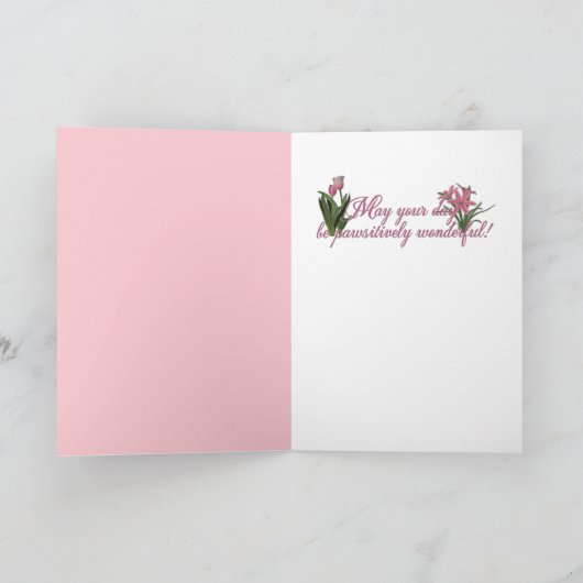 Danke - rosa Tulpen - maltesisch (Innenseite)