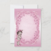 Danke rosa Vintage Dusche Prinzessin-Baby (Rückseite)