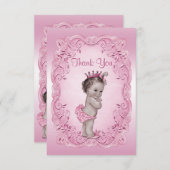 Danke rosa Vintage Dusche Prinzessin-Baby (Vorne/Hinten)