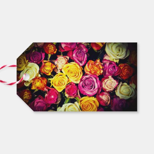 Danke - Rose - Gefallen Geschenkanhänger (Rückseite Horizontal)